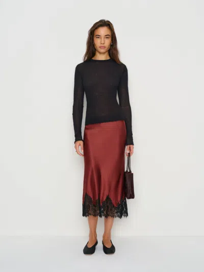 REFORMATION CAROLINA SILK SKIRT