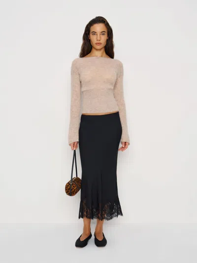 Reformation Carolina Skirt In Black