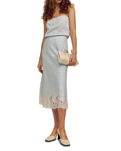 Reformation Carolina Slip Skirt In White