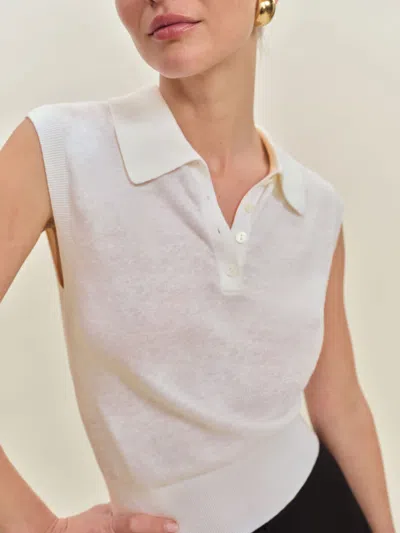 Reformation Polo En Lin Et Coton Carrie