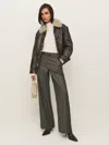 Reformation Carter Mid Rise Pant In Harvest Stripe