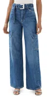 REFORMATION CARY BELTED CARGO HIGH RISE SLOUCHY JEANS PRIOR