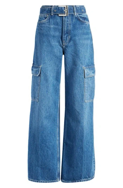 Reformation Cary Belted Cargo Jeans In Prior