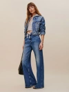 REFORMATION CARY DRAWSTRING WAIST SLOUCHY WIDE LEG JEANS