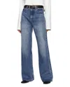 Reformation Cary Studded High Waist Slouchy Wide Leg Jeans In Blue