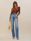 REFORMATION CARY HIGH RISE SLOUCHY STRAIGHT LEG JEANS