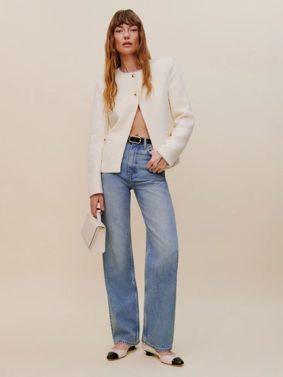 Reformation Cary High Rise Slouchy Straight Leg Jeans In Dillon