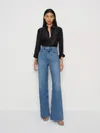 Reformation Cary High Rise Slouchy Wide Leg Jeans In Black