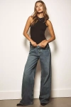 Reformation Cary High-rise Slouchy Wide-leg Jeans In Blue