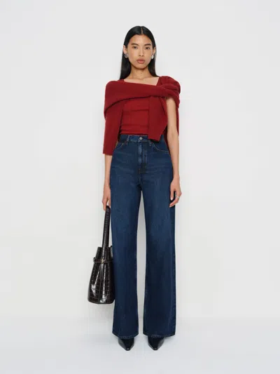 Reformation Cary High Rise Slouchy Wide Leg Jeans In Blue