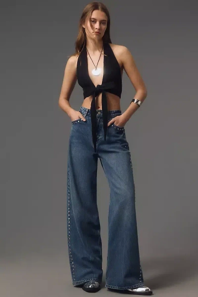 Reformation Cary High-rise Slouchy Wide-leg Jeans In Blue