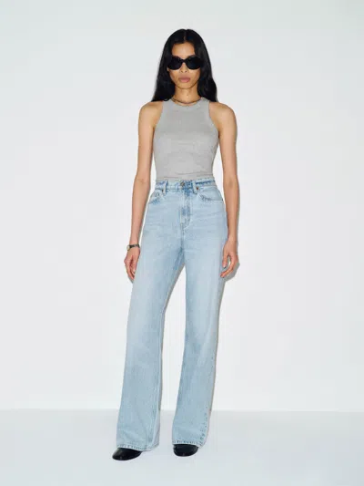 Reformation Cary High Rise Slouchy Wide Leg Jeans Blue Denim 31