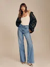 Reformation Cary High Rise Wide Leg Cropped Jeans In Colorado