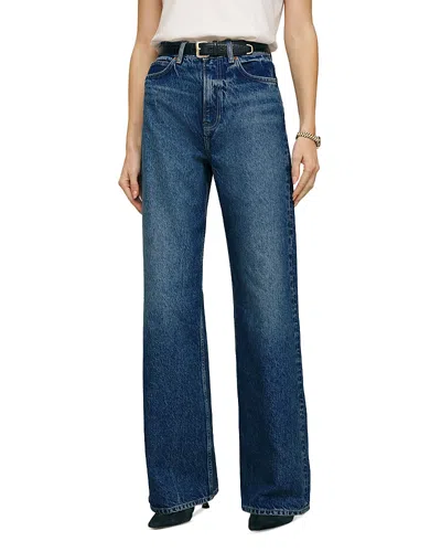 Reformation Cary High Rise Slouchy Wide Leg Jeans In Lanier In Blue