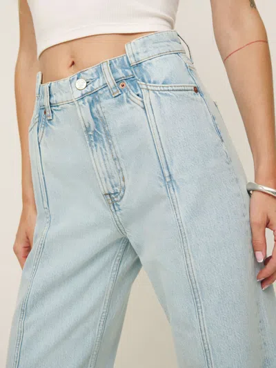 Reformation Cary High Rise Slouchy Wide Leg Jeans In Blue