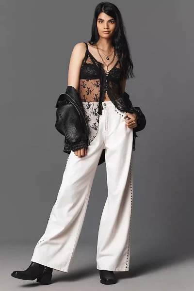 Reformation Cary High-rise Slouchy Wide-leg Jeans In White