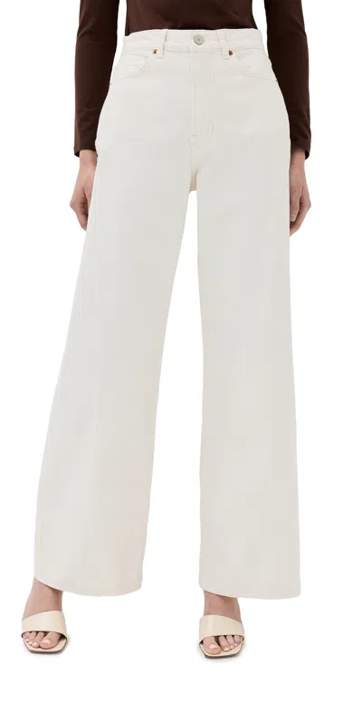 Reformation Cary High Rise Wide Leg Jeans Fior Di Latte