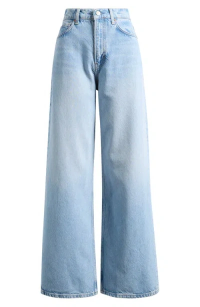 Reformation Cary High Waist Slouchy Wide Leg Jeans In Blue