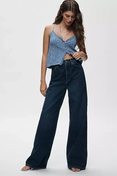 Reformation Cary High-rise Wide-leg Jeans In Blue