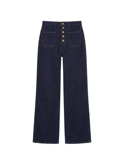 Reformation Cary High-rise Wide-leg Jeans In Blue