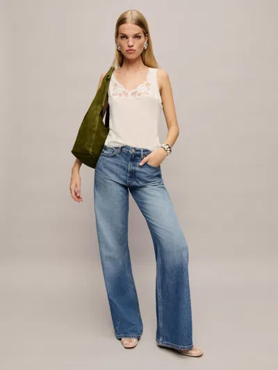 Reformation Cary Lived-in Wide Leg Jeans In Nosara