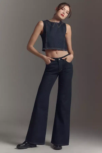 Reformation Cary Low-rise Slouchy Wide-leg Jeans In Blue