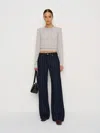 Reformation Cary Low Rise Slouchy Wide Leg Jeans In Blue