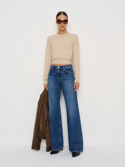 Reformation Cary Low Rise Slouchy Wide Leg Jeans In Blue