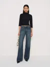 Reformation Cary Low Rise Slouchy Wide Leg Jeans In Blue