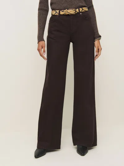 Reformation Cary Low Rise Slouchy Wide Leg Jeans In Mole