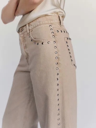 Reformation Cary Low Rise Slouchy Wide Leg Jeans Natural Denim 32 In Neutral