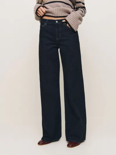 Reformation Cary Low Rise Slouchy Wide Leg Jeans In Ondine