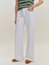 Reformation Cary Low Rise Slouchy Wide Leg Jeans In Optic White