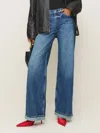 Reformation Cary Low Rise Slouchy Wide Leg Jeans In Pelican Cuffed