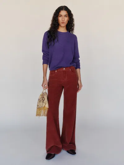 Reformation Cary Low Rise Slouchy Wide Leg Jeans Red Denim 23