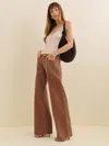 Reformation Cary Low Rise Slouchy Wide Leg Jeans In Brown
