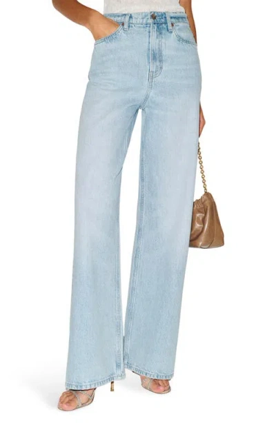 Reformation Cary Slouchy High Rise Wide Leg Jeans In Blue