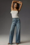 Reformation Cary Stretch High-rise Slouchy Wide-leg Jeans In Blue