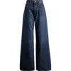 Reformation Cary Studded High Waist Slouchy Wide Leg Jeans In Millie Studded