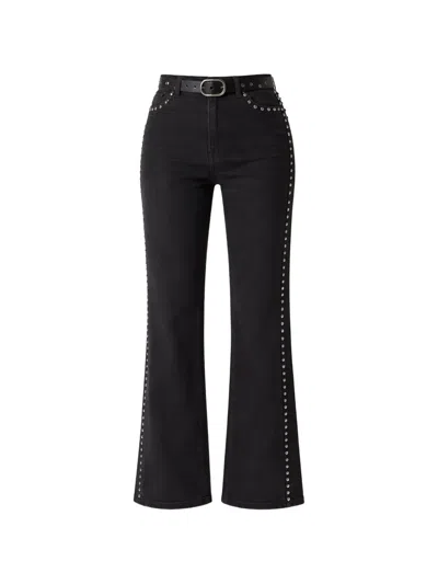 Reformation Cary Studded Jeans In Black