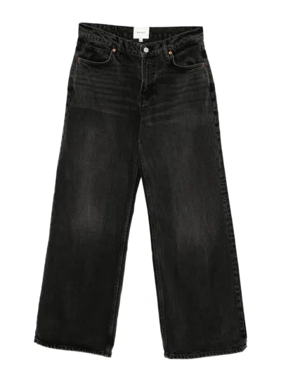 Reformation Cary Wide-leg Jeans In Black