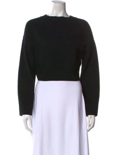 Pre-owned Reformation Cashmere Bateau Neckline Sweater In Black