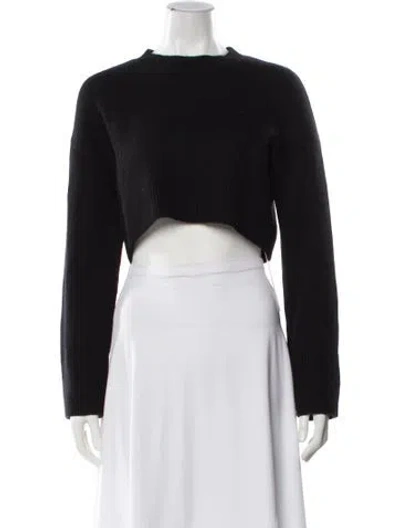 Pre-owned Reformation Cashmere Bateau Neckline Sweater In Black