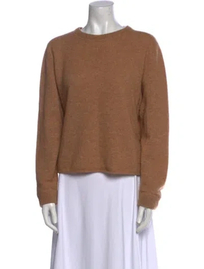 Pre-owned Reformation Cashmere Bateau Neckline Sweater In Brown