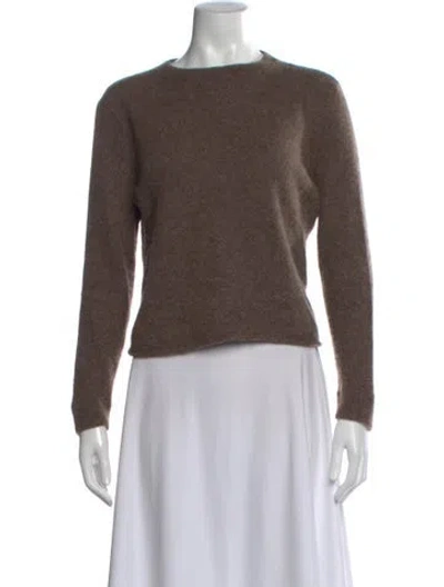 Pre-owned Reformation Cashmere Bateau Neckline Sweater In Brown