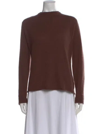 Pre-owned Reformation Cashmere Bateau Neckline Sweater In Brown