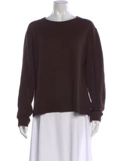 Pre-owned Reformation Cashmere Bateau Neckline Sweater In Brown