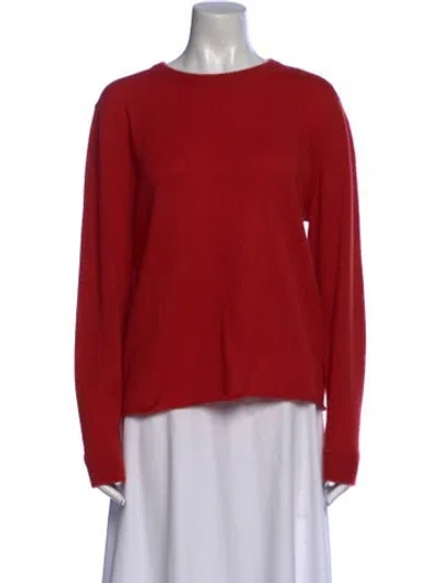 Pre-owned Reformation Cashmere Bateau Neckline Sweater In Red