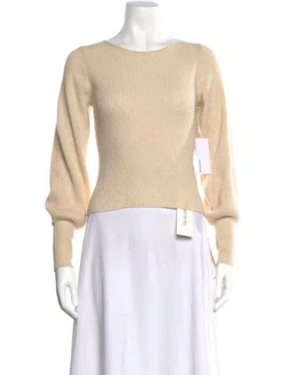 Pre-owned Reformation Cashmere Bateau Neckline Sweater W/ Tags In Neutral