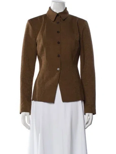 Pre-owned Reformation Cashmere Blazer In Brown